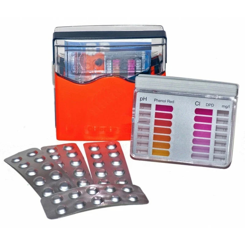 Kit analisi acqua piscina test Bromo e pH a pastiglie PoolTester